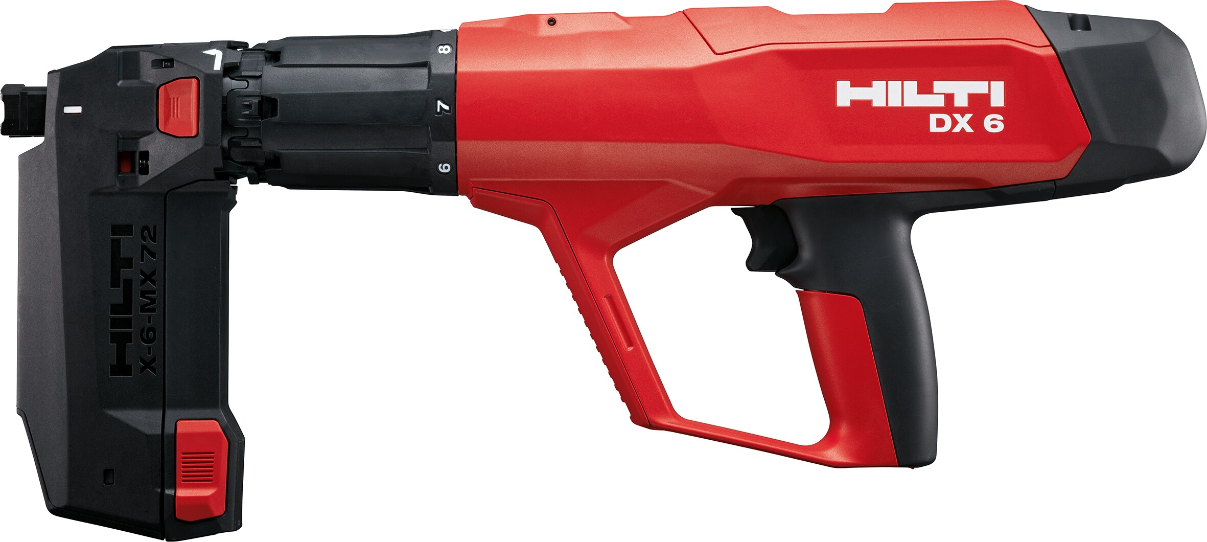 Hilti DX 6 MX schiethamer voor nagels in een magazijn.