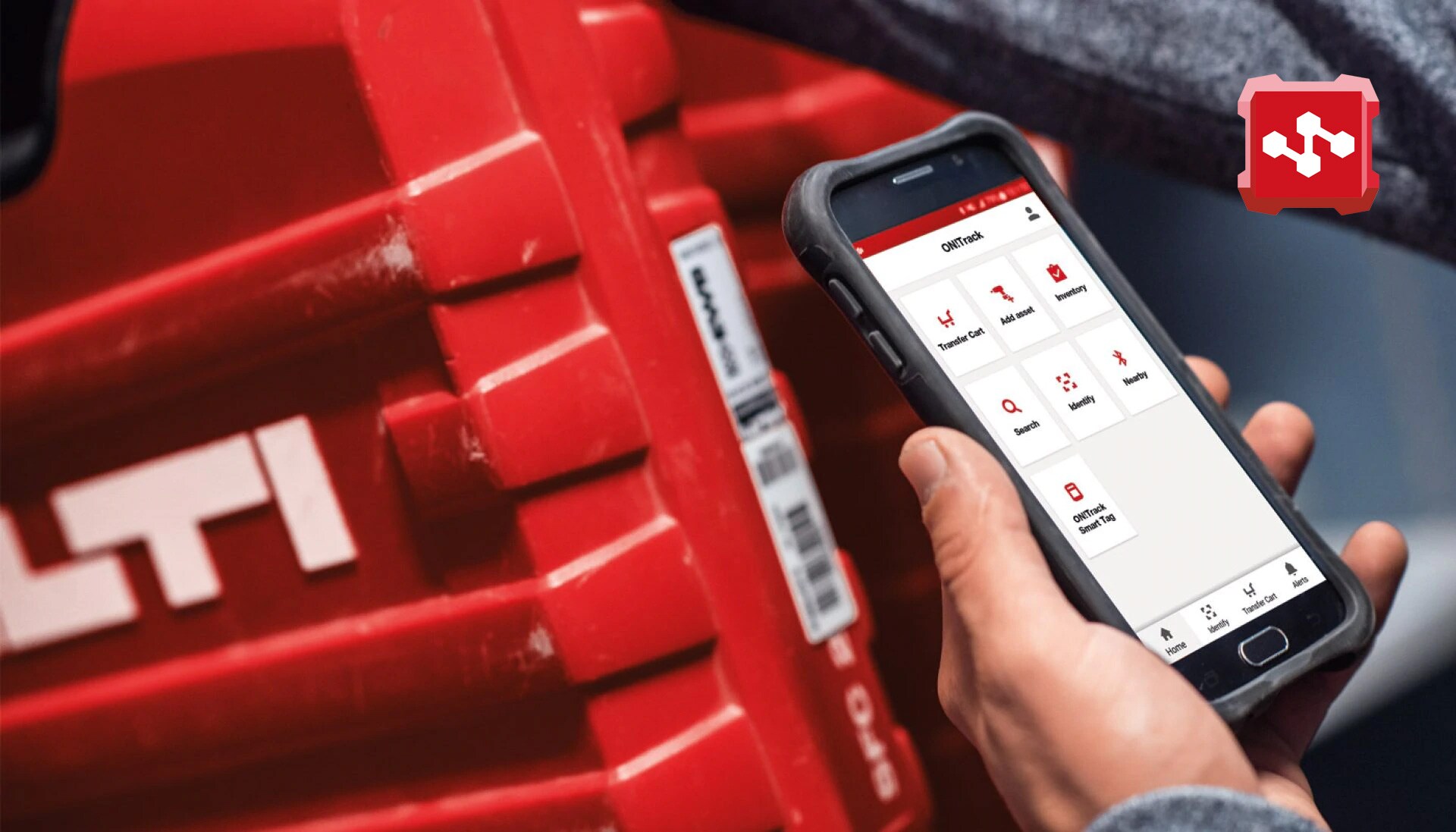 Hilti ON!Track-software voor bedrijfsmiddelenbeheer