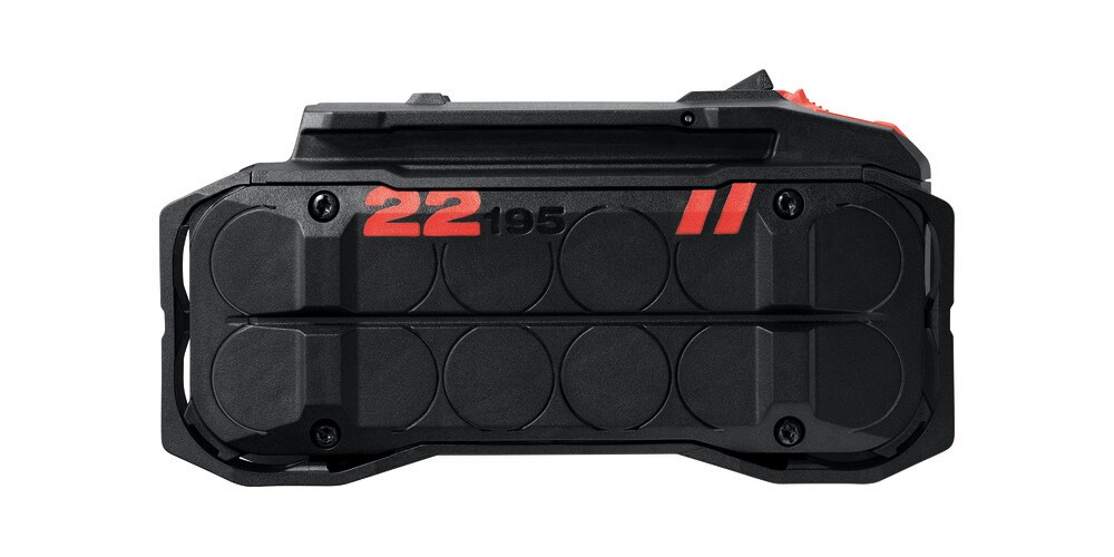 Er wordt een productafbeelding van een Hilti Nuron-accu BX 22-195 getoond.