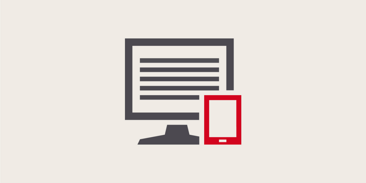 In een grafiek zijn een grijs laptoppictogram en een rood smartphonepictogram te zien.