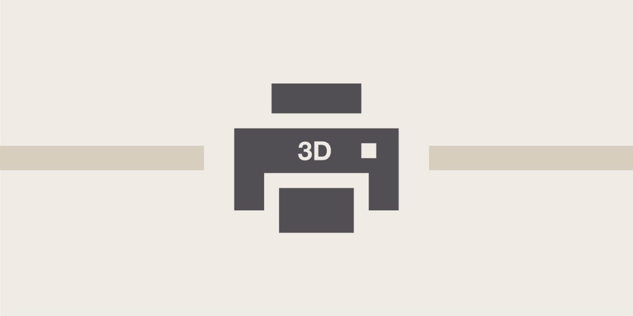 Illustration von einem 3D-Drucker.