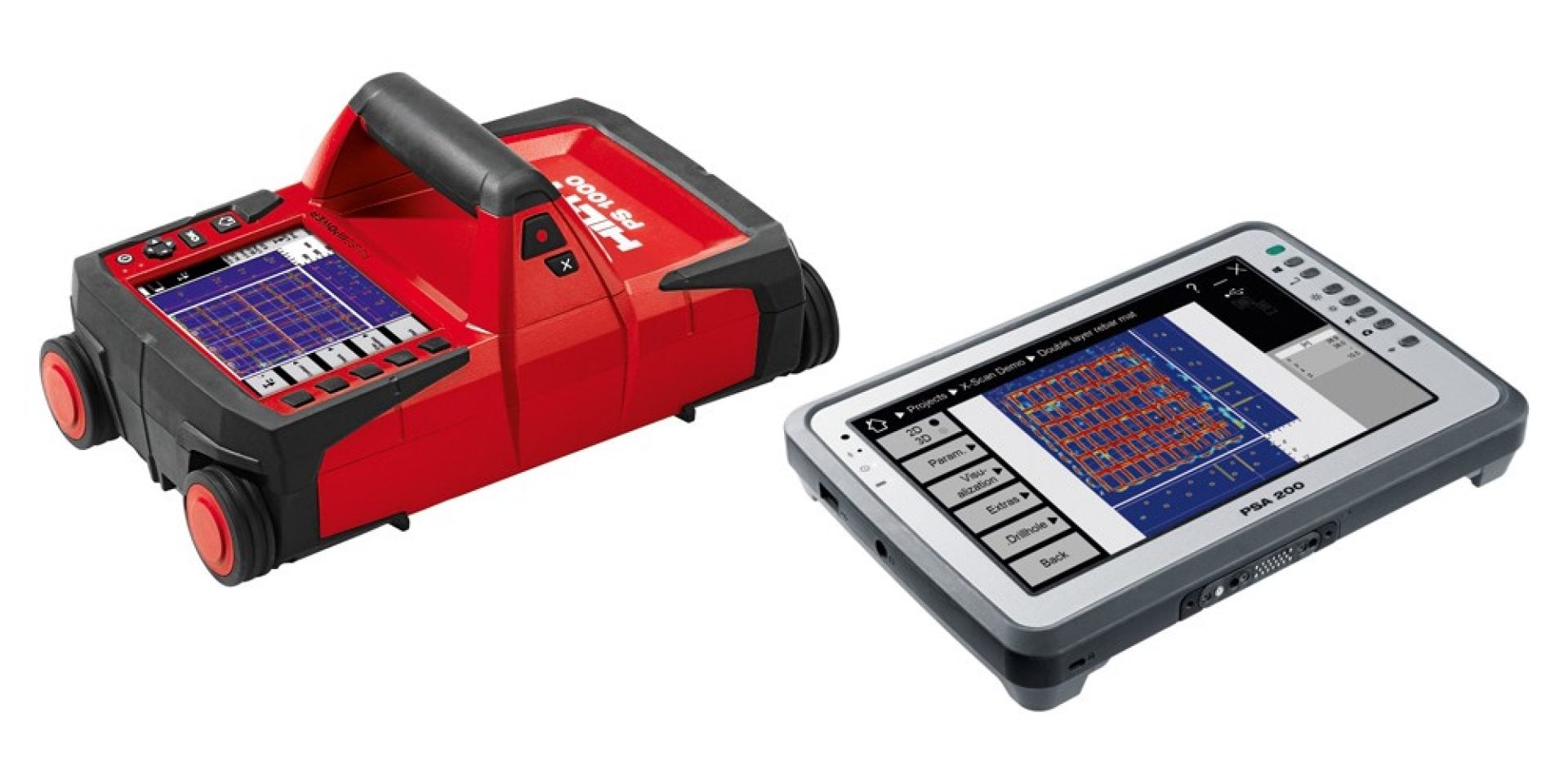 Hilti PS 1000 X-Scan detection systeem en PSA 200 Tablet