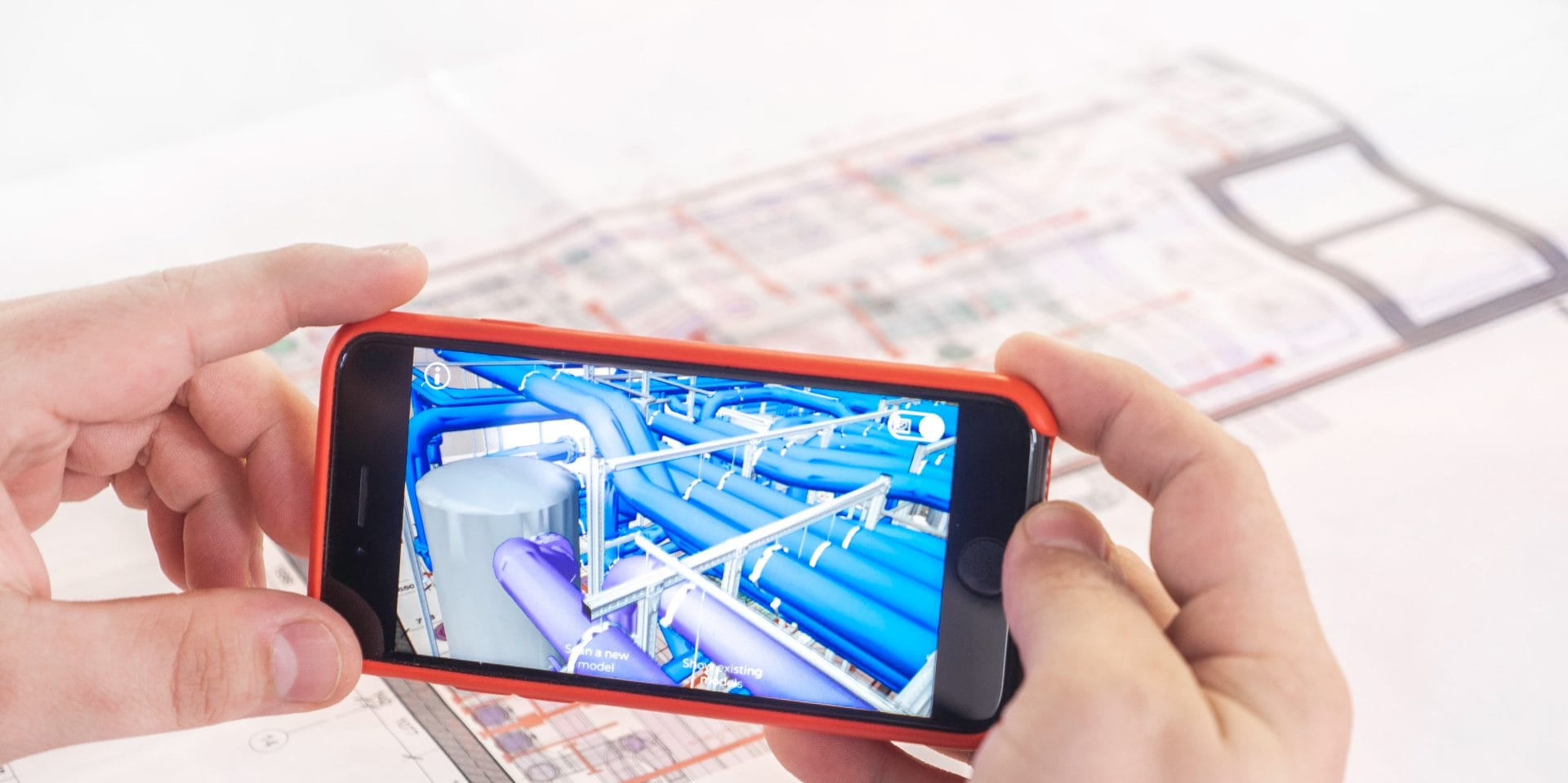 BIM used on a mobile device for paperless as-built documentation of a building
