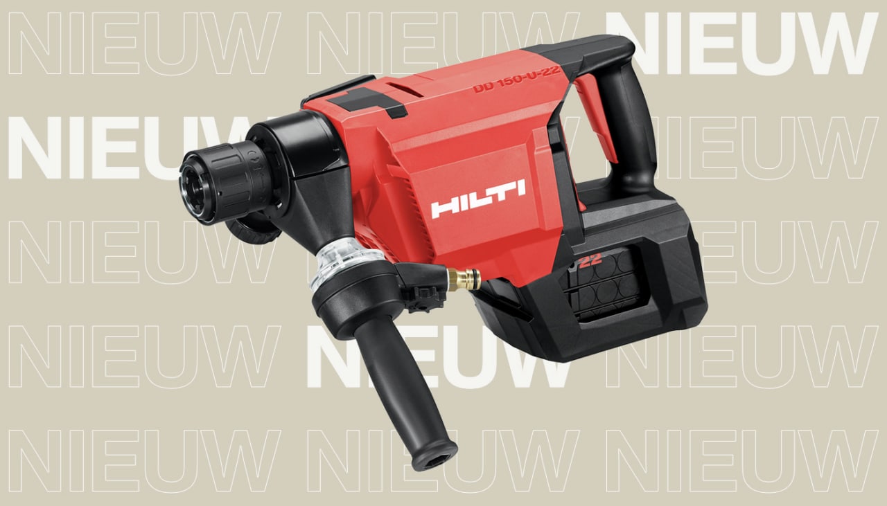 Diamantboor op accu van Hilti, de DD 150-22