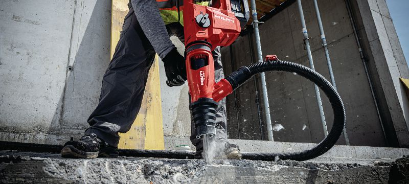 TE 50-22 accuboorhamer Compacte en snoerloze SDS Max (TE-Y) accu boorhamer met lichter gewicht, meer vermogen en minder trillingen voor boren en hakken in beton (Nuron-accu) Toepassingen 1