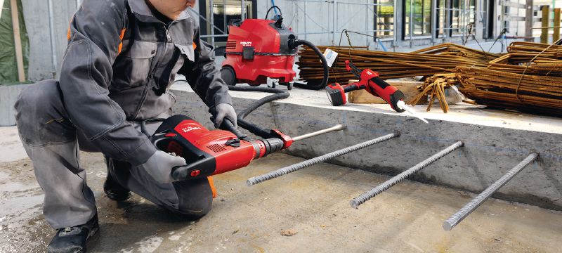 HIT-FP 700 R Injecteerbaar cementgebonden lijmanker Injecteerbaar cementgebonden lijmanker voor brandwerende structurele wapeningsverbindingen Toepassingen 1