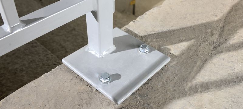 HUS3-H schroefanker Super premium schroefanker voor snelle permanente en tijdelijke bevestigingen in beton (koolstofstaal, zeskantkop) Toepassingen 1