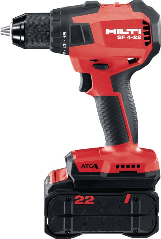 SF 4-22 boor- en schroefmachine op accu Compacte boor- en schroefmachine op accu met Active Torque Control voor dagelijks boren en schroeven, vooral op moeilijk bereikbare plekken (Nuron accuplatform)