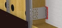 MFT-VSI L brackets Grote roestvast stalen brackets met voorgemonteerde isolator voor het monteren van geventileerde gevels op gebouwen met hoge thermische efficiëntie en vereisten voor brandveiligheid Toepassingen 1
