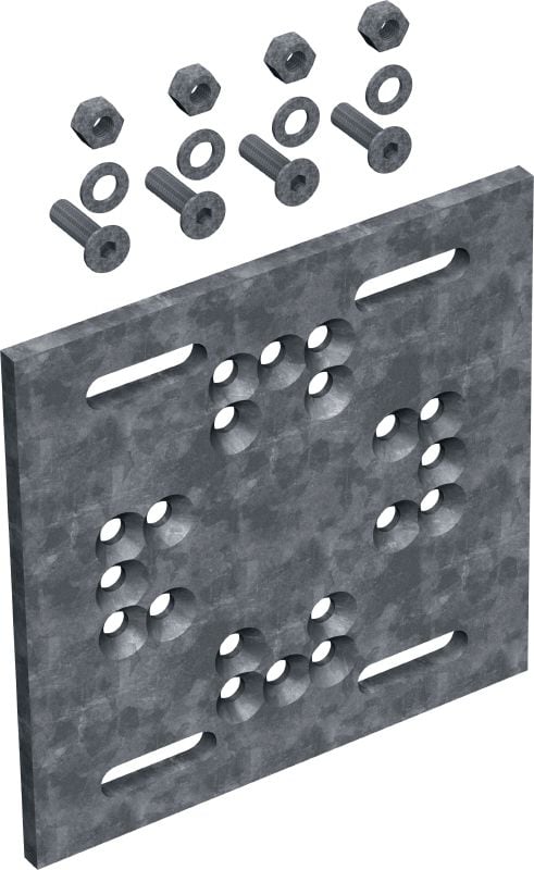 MT-P-G OC modulaire plaat Modulaire plaat voor de montage van modulaire structuren op constructiestaal zonder dat rechtstreekse bevestiging nodig is