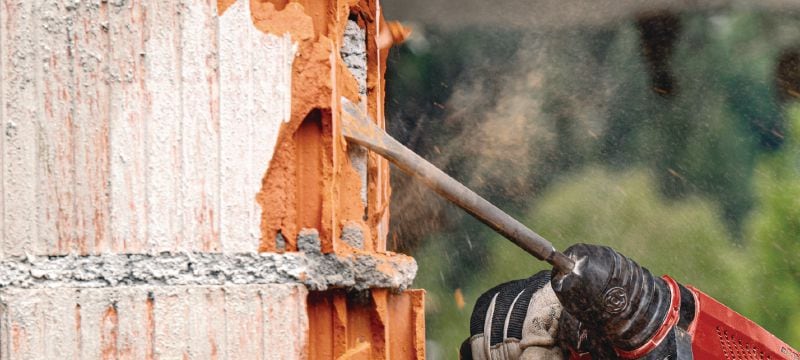 TE-C FM platte beitels Ultra-robuuste SDS-Plus max (TE-C) platte beitel-bits voor het hakken in - of breken van beton en metselwerk Toepassingen 1