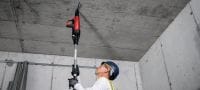X-SCR clips voor verlaagde plafonds Clip om een plafondhanger/draadstang voor verlaagd plafond snel, gemakkelijk en zonder boren te bevestigen in beton Toepassingen 2