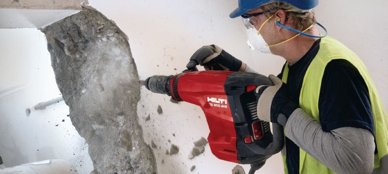 TE 800-AVR sloophamer voor beton Zeer krachtige TE-S sloophamer voor zwaar hakwerk in beton, met actieve vibratiereductie (AVR) Toepassingen 1
