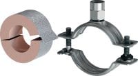 MI-CF Koelbeugel (30 mm) Standaard verzinkte buisklem zonder belastingverdeling voor koeltoepassingen met isolatie van 30 mm