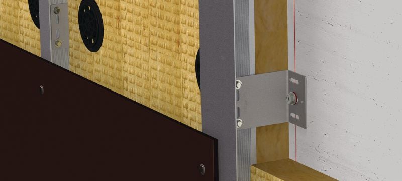 MFT-VS M consoles Medium rvs consoles voor het monteren van geventileerde gevels op gebouwen met hoge thermische efficiëntie en vereisten voor brandveiligheid Toepassingen 1