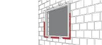 CS-F JS voegafdichtingsschuim Flexibel isolatieschuim dat ideaal is voor voegen die te maken hebben met beweging, zoals deuren en ramen Toepassingen 2