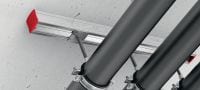 MQ-41-L-montagerail Verzinkt 41 mm hoog MQ-profiel voor middelzware toepassingen Toepassingen 1