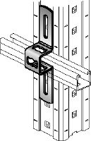 MIC-MI/MQ-X Thermisch verzinkte (HDG) verbinder voor de haakse bevestiging van MQ-profielen aan MI-draagbalken Toepassingen 1