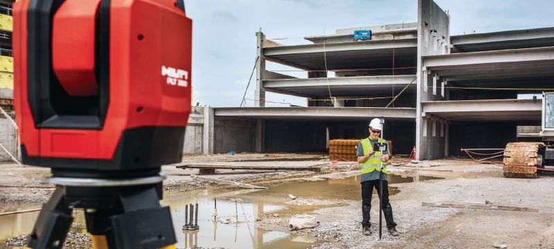 PLT 300 digitale lay-outtool Geautomatiseerde lay-outtool om het uitzetten van banen te versnellen met behulp van digitale methoden en BIM Toepassingen 1