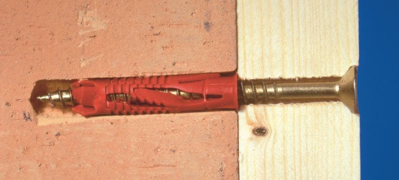 HUD-1 Kunststof wandplug Economische universele kunststof muurpluggen voor lichte bevestiging aan holle en massieve muren Toepassingen 1