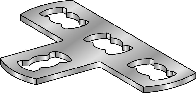 MQV-T-F platte plaatverbinder Thermisch verzinkte (HDG) platte plaatverbinder om rails haaks te verbinden