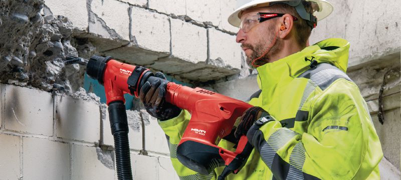 TE 500 SDS Max sloophamer Robuuste SDS Max (TE-Y) sloophamer voor lichte hakwerkzaamheden van beton en metselwerk Toepassingen 1