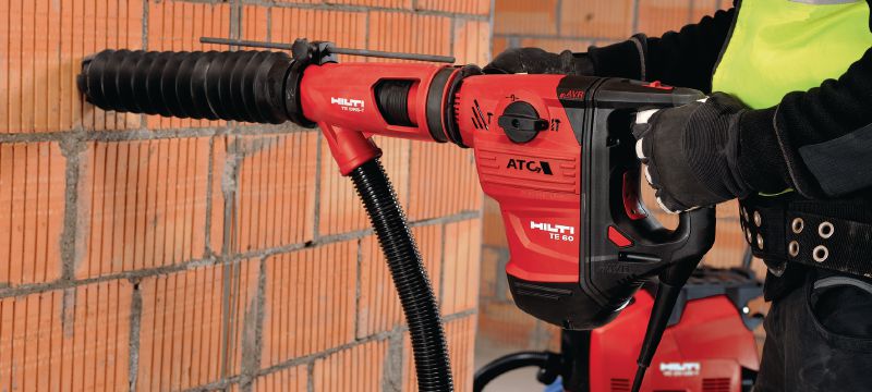 TE DRS-Y-stofafzuiging Stofafzuigingssysteem voor boren en hakken in beton met de Hilti SDS Max (TE-Y)-combihamers Toepassingen 1