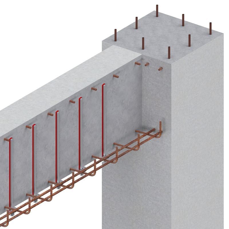 HIT-set voor het versterken van schuifsterkte Set voor de constructieve versterking van schuifsterkte in beton, inclusief HIT-RE 500 V4 epoxy-mortel en gebruikshandleiding Toepassingen 1