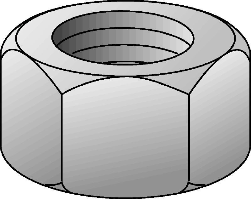 A4-zeskantmoer DIN 934 Roestvrij stalen (A4) zeskantmoer conform DIN 934