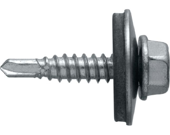 S-MD 61 S zelfborende metalen schroeven Zelfborende schroef (A2 roestvrij staal) met 19 mm sluitring voor dunne metaal-op-metaal sluitingen (tot 2 mm)