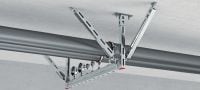MQS-W seismische hoek Verzinkte steunrailverbinder voor gebruik in versterkte MQ-railstrapeziums voor seismische toepassingen Toepassingen 3