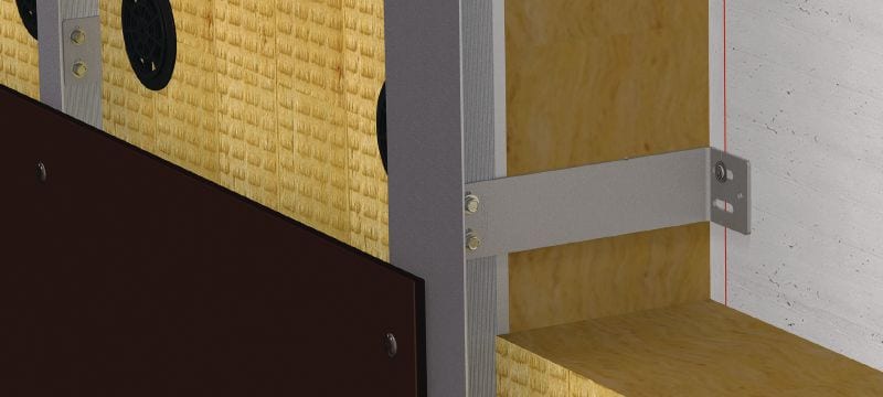 MFT-VS S consoles Kleine rvs consoles voor het installeren van geventileerde gevels op gebouwen met hoge thermische efficiëntie en vereisten voor brandveiligheid Toepassingen 1
