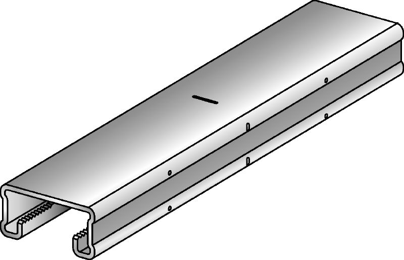 MQ-21 U-rail Installatierail (zonder sleuf)