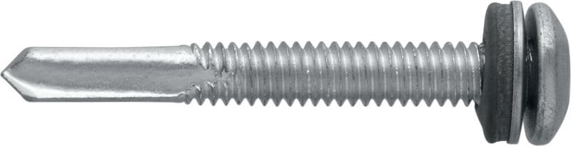 S-MD 35 PS zelfborende metalen schroeven Zelfborende cilinderkopschroef (RVS A2) met 12 mm sluitring voor verbindingen van dikkere profielen (tot 15 mm)