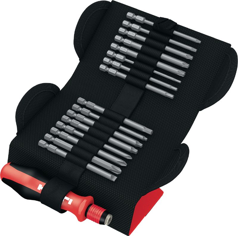 S-BS schroevendraaierset Handschroevendraaier in etui met verwisselbare bits voor handmatig bevestigen van schroeven