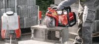 DSH 600-22 ATC accu-aangedreven doorslijpmachine (300 mm) Compacte accu-doorslijper met bovenhandgreep, voor doorslijpen tot 120 mm met bladen van 300 mm in beton, metselwerk en metaal (Nuron-accuplatform) Toepassingen 1