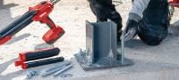 HIT-RE 500 V4 epoxy-anker Ultieme injecteerbare epoxymortel met goedkeuringen voor wapeningverbindingen en ankers voor zware toepassingen. De 1400 ml alleen te gebruiken bij de P8000D – niet geschikt voor HDE/HDM. Toepassingen 5