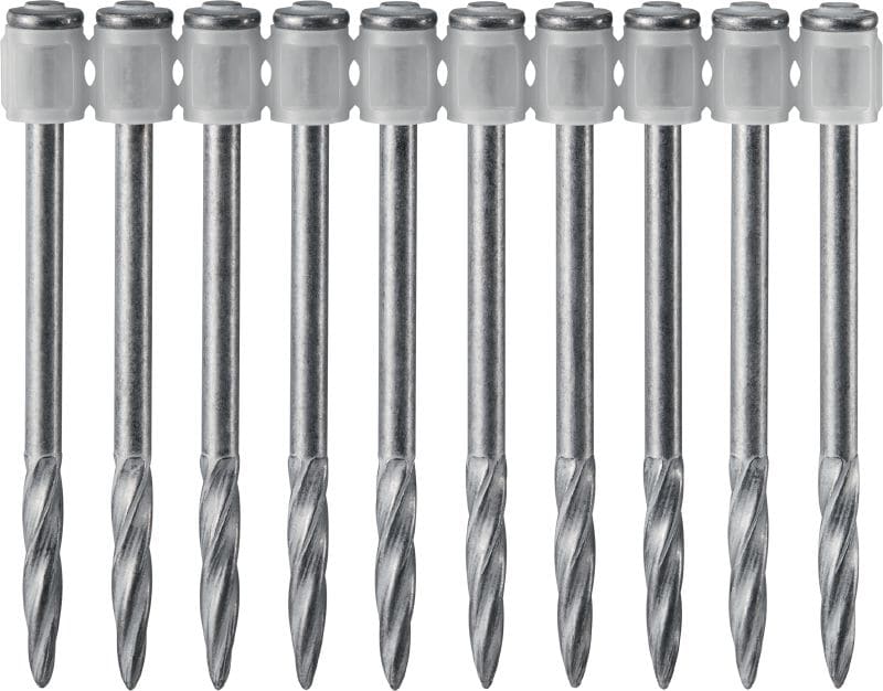 X-X MX universele gipsplaatnagels (op strip) Hoge kwaliteit nagels op strip voor bevestiging op beton en andere basismaterialen met kruitschiethamers