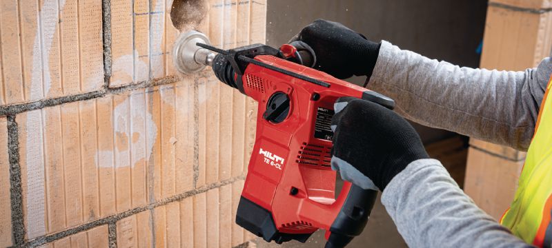 TE 6-CL boorhamer incl. handgreep Krachtige SDS Plus (TE-C) boorhamer met D-greep en splinterfunctie Toepassingen 1