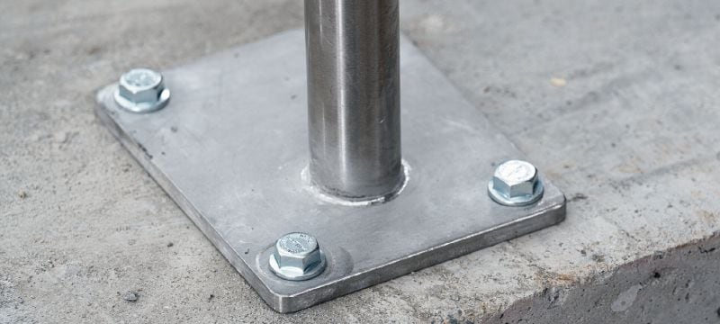 HUS4-H-schroefanker Hoogwaardig hexagonaal schroefanker voor bevestiging aan beton en metselwerk (koolstofstaal) Toepassingen 1