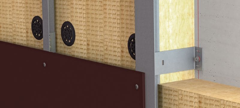 FOX V M console Universele muurconsole voor het plaatsen van achterconstructies van geventileerde gevels Toepassingen 1