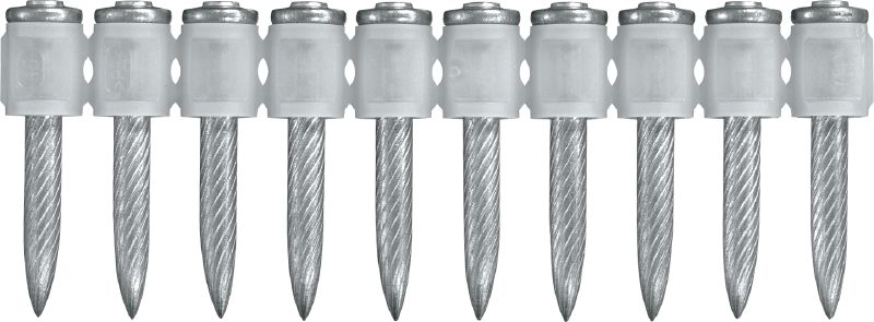 X-U MX-staal/betonnagels (op strip) De hoogste kwaliteit nagels op strip voor bevestiging op beton en staal met kruitbevestigingsgereedschap