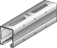 MQ-52-R rail Roestvast stalen (A4) MQ-rails van 52 mm hoog voor middelzware/zware toepassingen