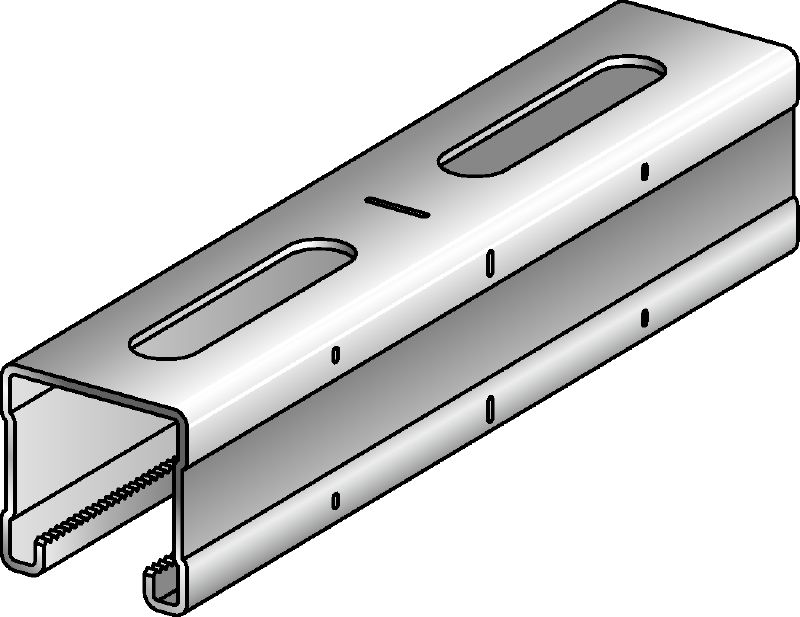 MQ-41-HDG plus Thermisch verzinkte (HDG plus), dubbele MQ-rail voor middelzware toepassingen