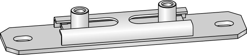 MSG-UK dwarsschuifverbinding (dubbel) Premium verzinkte dwarsschuifverbinder voor lichte verwarmings- en koeltoepassingen