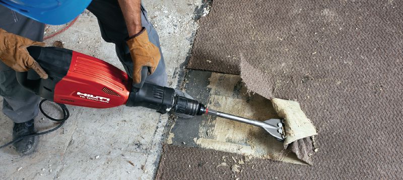 TE-S FS vloerschrapers Extrascherpe TE-S vloerschraapbeitels voor het verwijderen van vloeren en coatings met sloopgereedschap Toepassingen 1