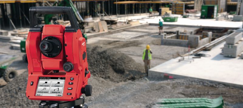 POS 15 total-station voor de bouw Nauwkeurige Total Station voor de bouw, bediening door twee personen met nauwkeurige hoekmeting tot 5 graden Toepassingen 1