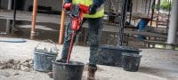 NMX 6-22 accu-mixer Accu-mixer met krachtige borstelloze motor voor het mengen van beton, mortel en vele andere bouwmaterialen (Nuron-accuplatform) Toepassingen 1