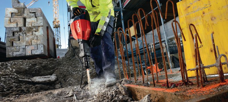 TE 1000-AVR TE-S sloophamer Veelzijdige hak- en breekhamer voor het slopen of hakken van vloeren en incidentele muurtoepassingen (met universeel netsnoer) Toepassingen 1