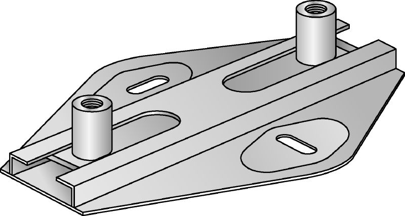 MSG 1,75 glij-element (dubbel) Premium verzinkte schuifverbinder voor lichte verwarmings- en koeltoepassingen